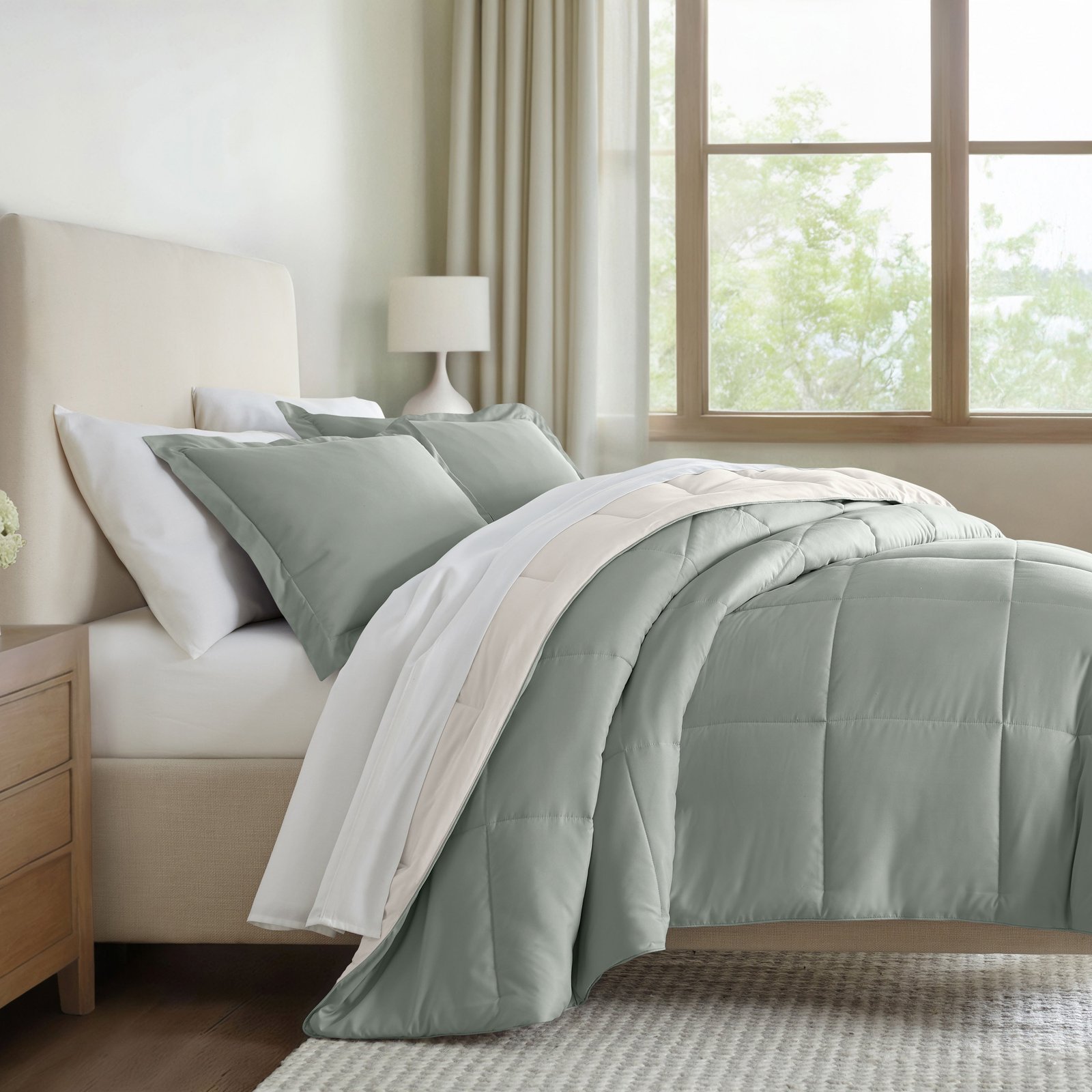 Reversible Down-Alternative Comforter Set