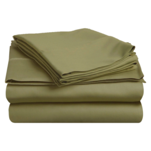 Deep Olive Luxe Plain Bedding Sheet