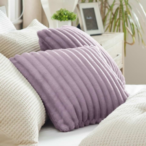 Lavender Ribbed Velvet Pillow Covers
