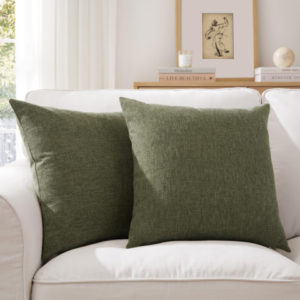Sage Olive Ribbed Velvet Pillow Covers