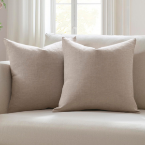Soft Ivory Ribbed Velvet Pillow Covers